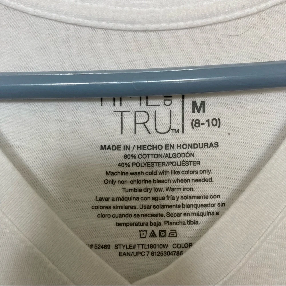 Plain White V-Neck T-Shirt - Picture 2 of 3